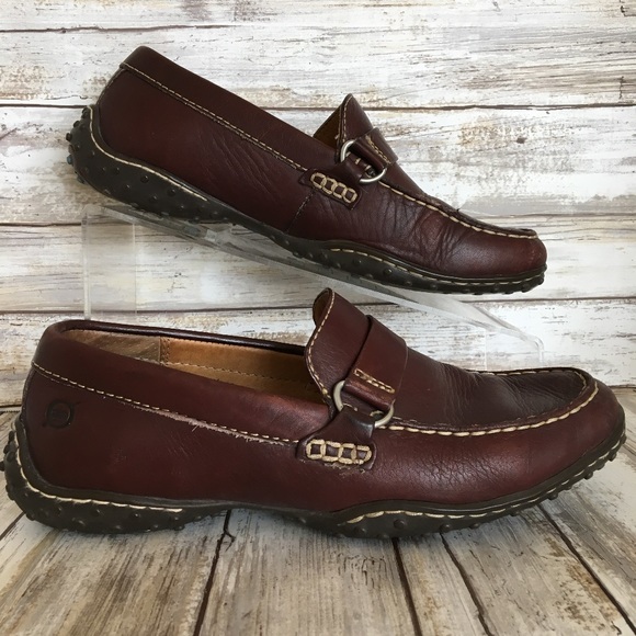 Brown Leather Driving Moccasins Loafers 